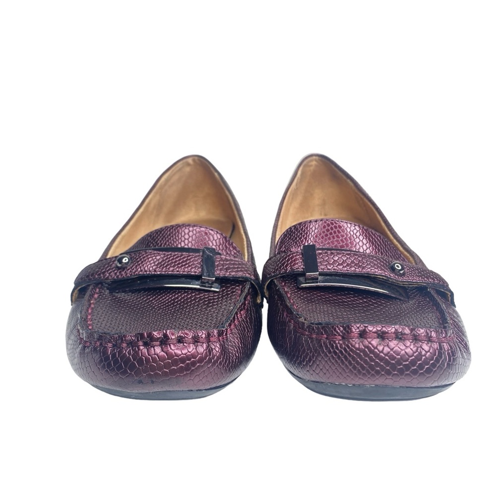 Naturalizer Gisella burgundy animal print slide on comfort shoe women’s size 8.5